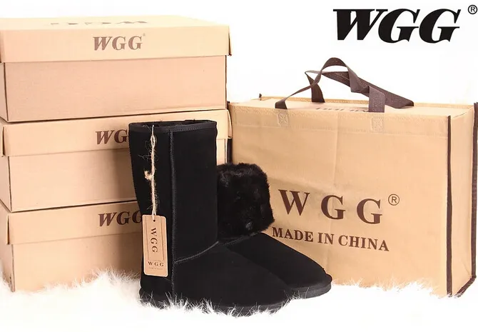 Gratis Verzending 2016 Hoge Kwaliteit WGG Dames Klassieke Tall Boots Womens Laarzen Boot Sneeuwlaarzen Winter Laarzen Leren Laarzen Boot US Maat 5--12