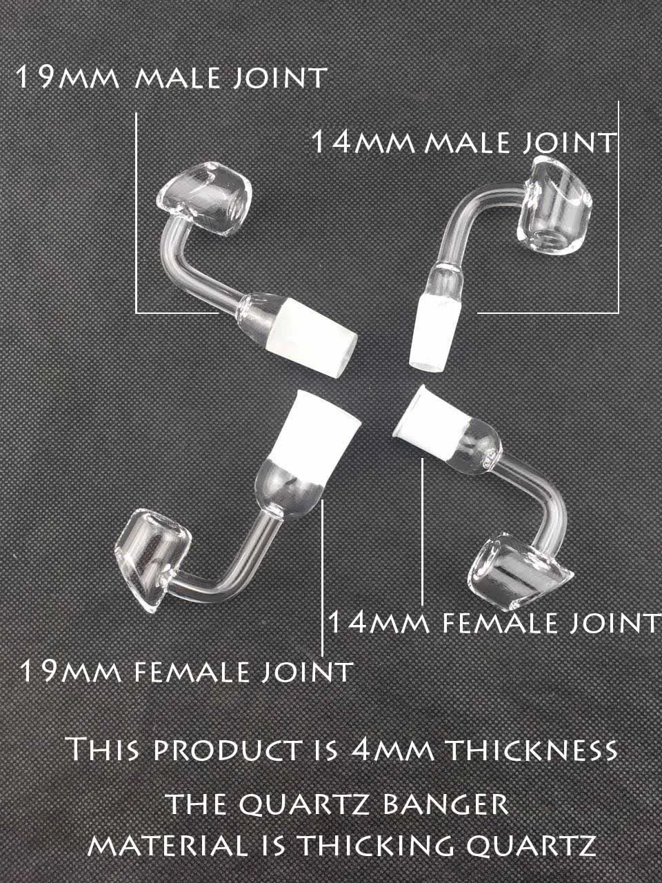 quartz banger 14mm 19mm man vrouw pijp gezamenlijke fabriek derict roken bongs kom hoge kwaliteit glas kruid kommen booreiland gewrichten hot koop