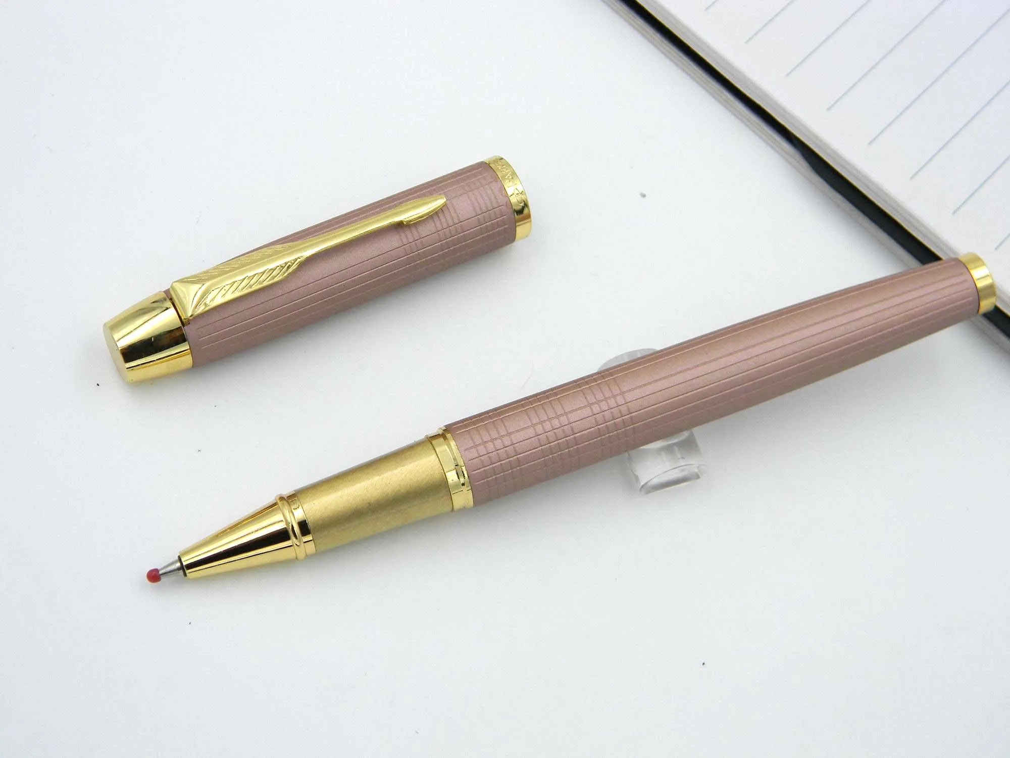 Business mertal Parker IM Pink Golden Arrow Clip cadeau Rollerball Pen