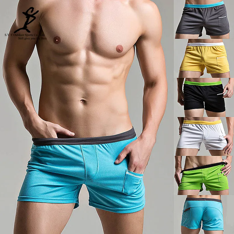 Wholesale-Sports Quick Dry Running Shorts Men Summer Beach Capri Basketball Shorts Gym Bermuda Training And Boxing Trousers Fitness Trunks