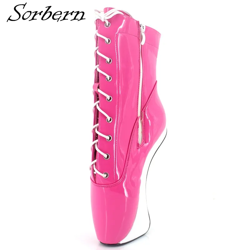 2018 Sorbern Femmes Ballet Bottes À Lacets Plus La Taille Nouvelle Arrivée Real Image Bottes Hautes Vente Chaude Chaussures Dames Chaussures Botte