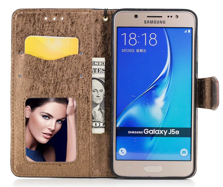 Für Samsung Galaxy J5 2016 2017 Fall Abdeckung Flip Brieftasche Luxus Karte Natürliche Seide Für Galaxy J5 SM-J5108 SM-J530F Fall