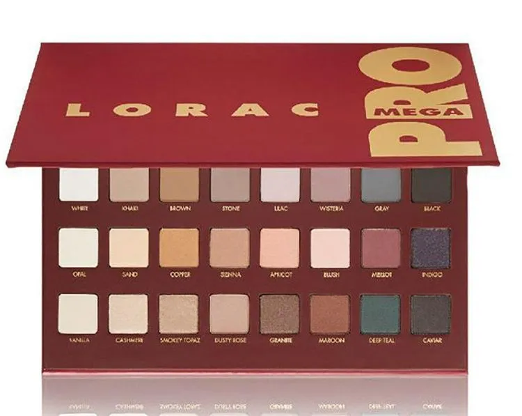 Alta qualidade Maquiagem LORAC MEGA PRO Paleta de 32 Cores nake Sombra LORAC Sombra de Olho Paleta Maquiagem Set cosméticos 80 pçs / lote DHL