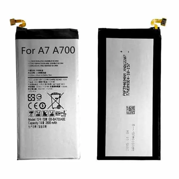 Original OEM Batteri EB-BA700ABE för SAM A7 A700 A700FD A700S A700L 2600MAH Gratis frakt Partihandel