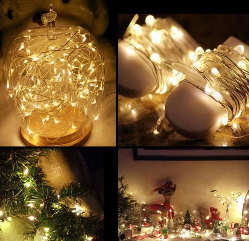 Party nasion LED Oświetlenie winorośli Wazon Światła Ślub Centerpiece Fairy String Light 200 cm Wodoodporne Boże Narodzenie Halloweden Decor Rekwizyty 8 Kolory Prezent