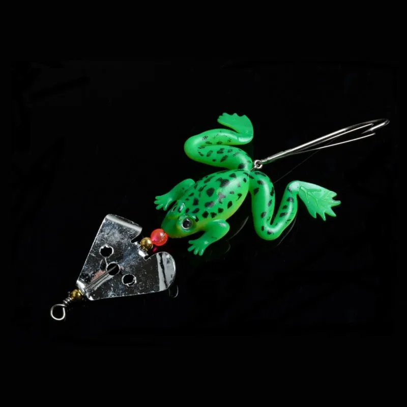 Rubber Frog Soft Angelköder Bass CrankBait Sinking 3D Eye Angelköder 9 cm 3,54