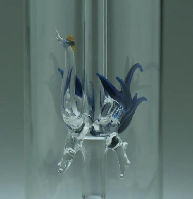 Bicchiere d'acqua Phoenix Narghilè ---- piattaforma petrolifera bong in vetro pipa ad acqua spessa pyrex mini inebriante pipa ad acqua sci liquida, colore consegna casuale