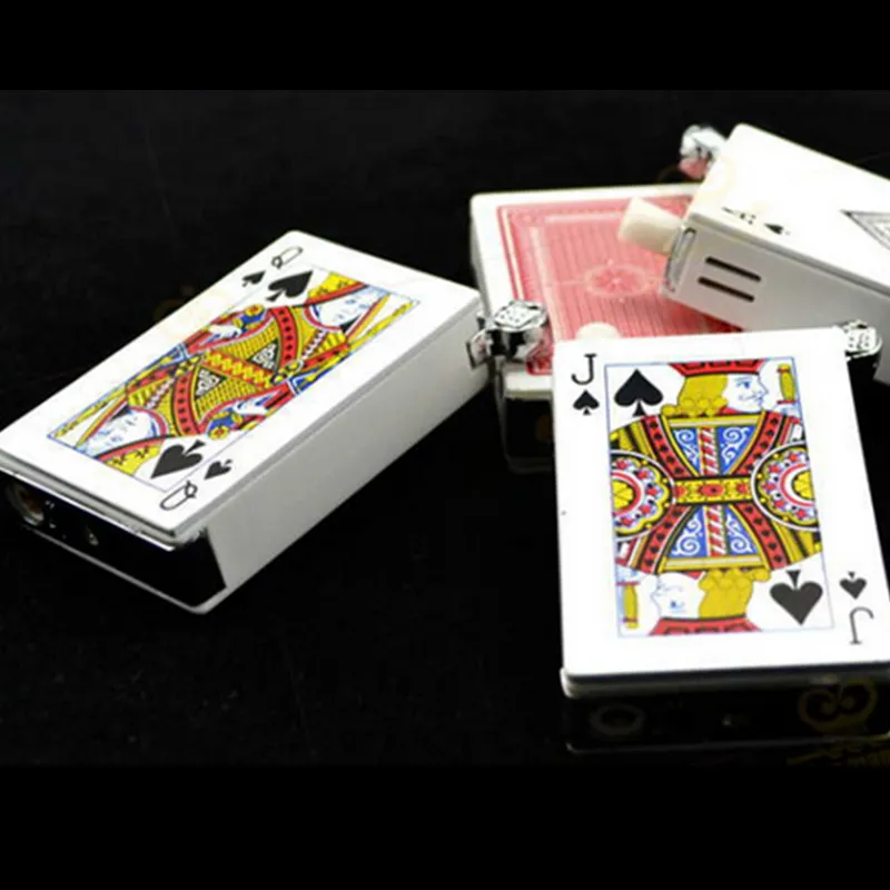 April Fool accendino elettrico Accendino gas creativo accendino da poker in plastica accendisigari Cigar ketchen