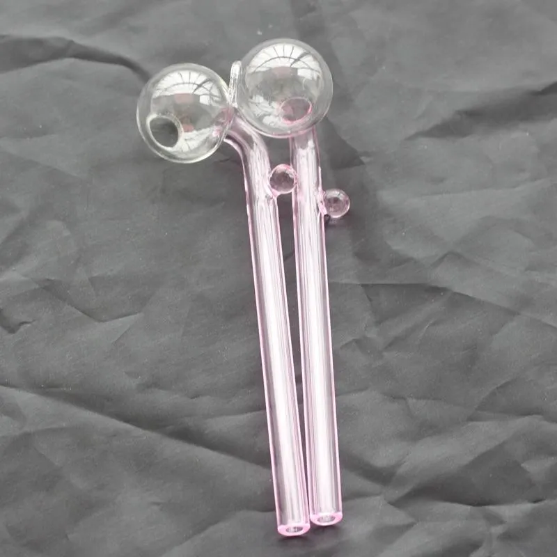 5.5 Inch Curved Glass Oil burners Glass Bong Water Pipes with different colored glass balancer for smoking