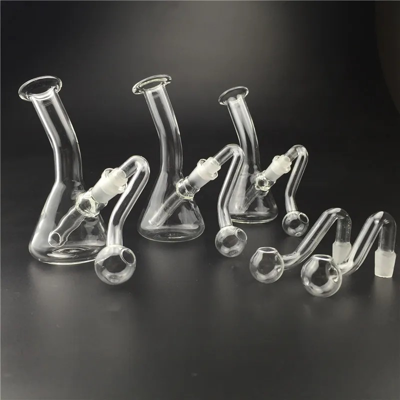 New arrival glass water pipes mini oil rig glass bong with 10mm male glass oil burner pyrex smoking pipe