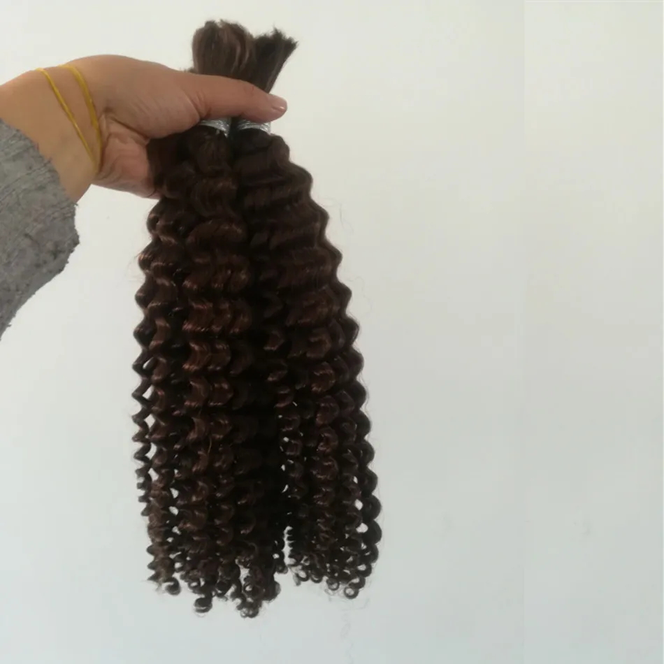 Grade 5a vierge brésilienne vague profonde cheveux 100g / set / pas de trame de cheveux humains en vrac pour tresser les produits capillaires non transformés dhl gratuitement