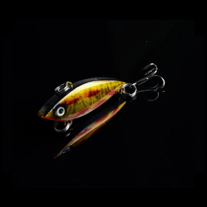 Neue 8 Farben MINI Sinking Rattling Wiggler VIB Lipless Wobbler Hard Fishing Lures Vibe Vibration Rattle Hooks 2,75 g 4 cm