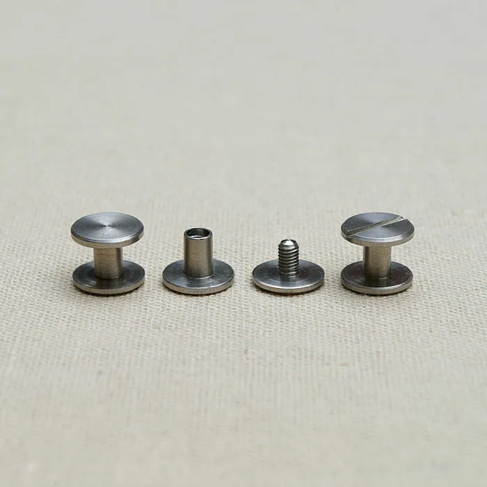 flat style nail 10mm stainless steel screw wallet bag belt Rivet diy handmade leather garment hardware part fastener