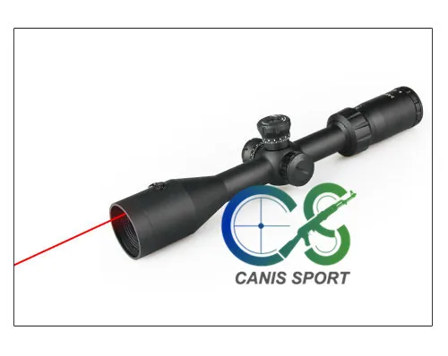 PPT Scope 3-9x42 LE Tactical Rifle Scope With Red Laser Hunting Laser Sight Outdoor Viewfinder CL1-0182