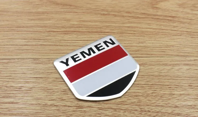 Yeni 3D Alüminyum İNGILTERE ALMANYA İTALYA YEMEN Ulusal Bayrak Amblem Rozeti Araba / Motosiklet Tabela Tabela Logo Araba Çıkartmaları