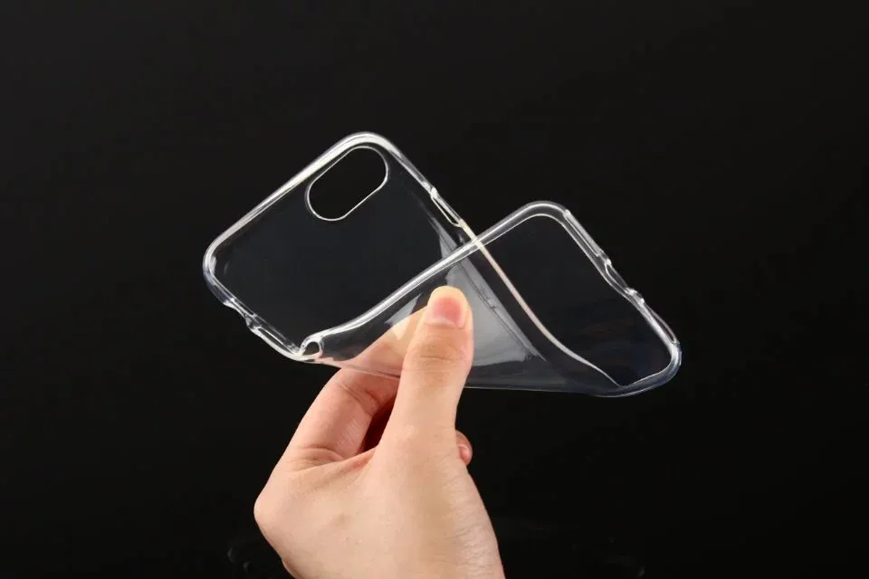 1.0mm iPhone 15 için net telefon kasaları 14 13 Pro Max 12 11 x Xr XS 8 7 Ultra ince şeflik kapak Yumuşak TPU kasa kristal boş ultra ince arka cilt kapakları