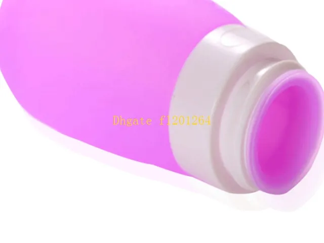 1000 pz/lotto Spedizione Gratuita Pressa In Silicone Bottiglia Lozione Shampoo Gel Doccia 38 ML Trucco Bottiglie Riutilizzabili Viaggiare Imballaggio