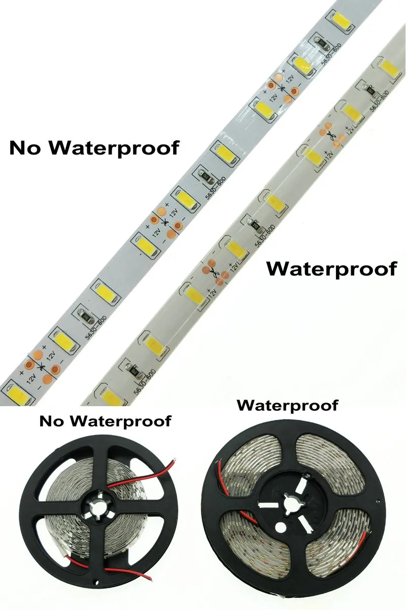 LED-band hög effekt 100W Super Bright 5M 300 5630 SMD Cool Vit Ren Vit Varm Vit Flexibel LED Strip Light Nonwaterproof 12V