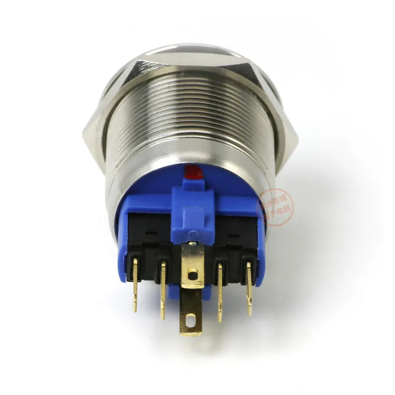 GQ22-11EPS LED Metalen Power Drukknopschakelaars 304 Roestvrij Staal 1NO 1NC 22mm 24V Zelfsluitende of Zelf Reset Vier kleuren naar Cho2397