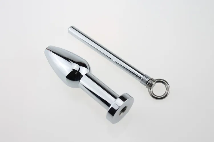 With a pull ring removable stainless steel metal butt plug prostate massage anal plug anal adult sex toys for couples