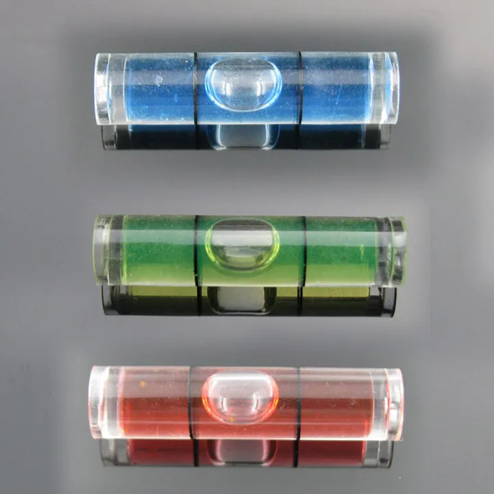 (25 pièces/lot) 8*35mm Tube en plastique niveau bulle niveau à bulle bulle pour Photo cadre Instrument de mesure de niveau