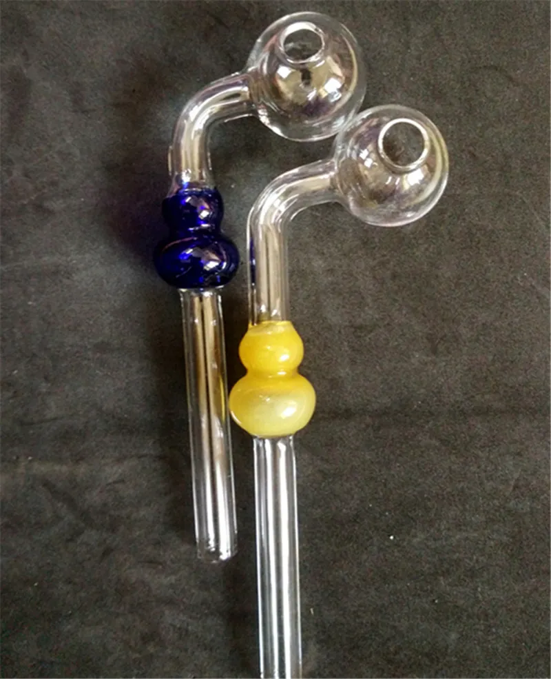 Pyrex Glass Pipe Pipe TalaBash Maniglia fumatori Tubi curvi Mini Colorati A Mano Blown Recycler Bruciatore di olio