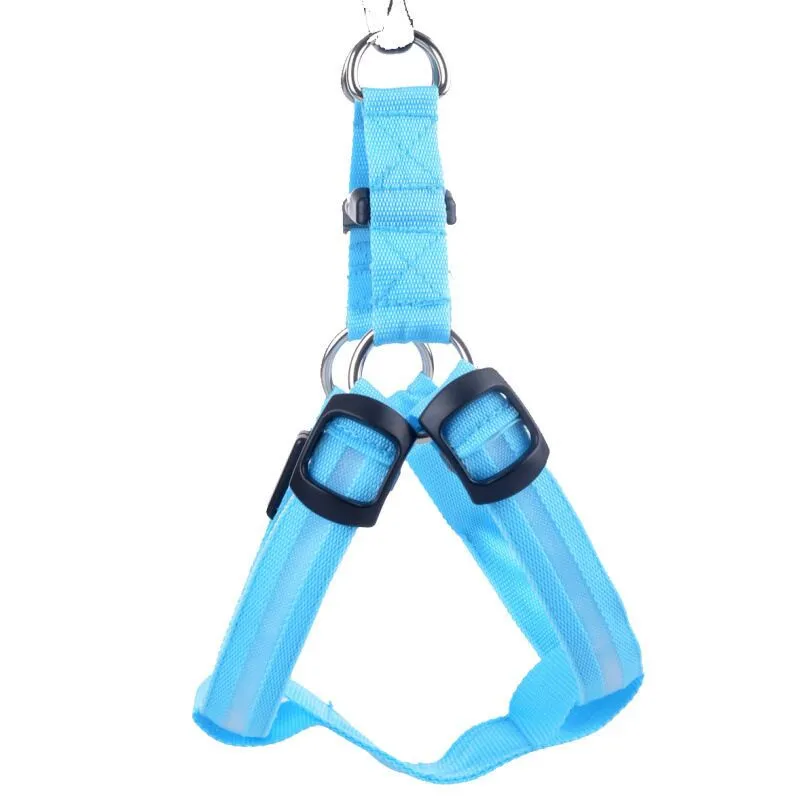 E19 USB rechargerable pet dog harness LED light pet belt luminous dog harness for medium large dogs7486225