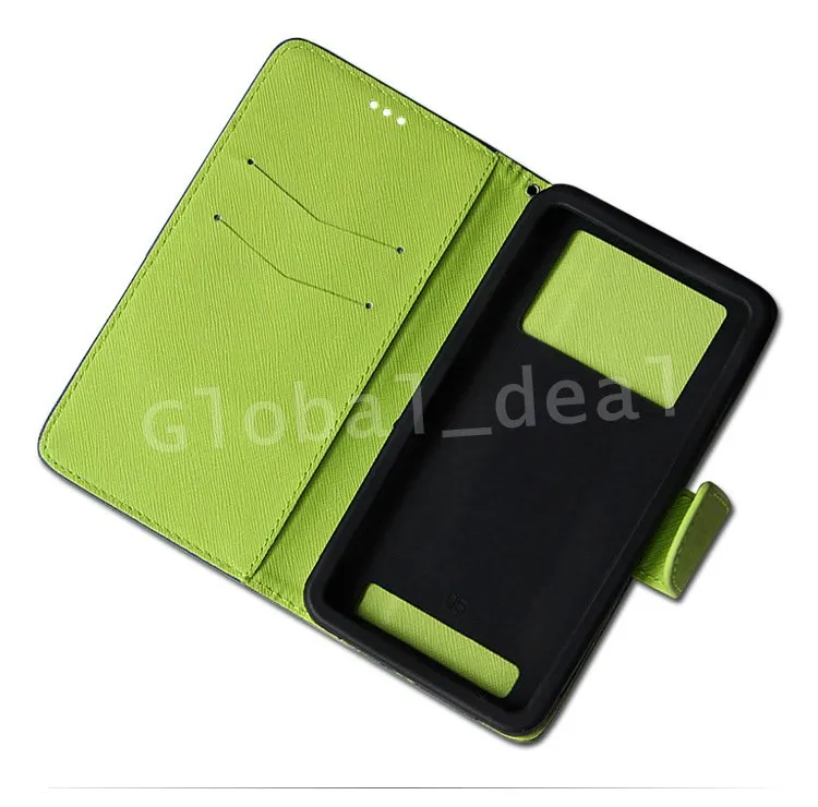 Portefeuille universel en cuir PU, étui à rabat pour carte de crédit, couverture arrière pour téléphone portable de 3.5 à 5.7 pouces
