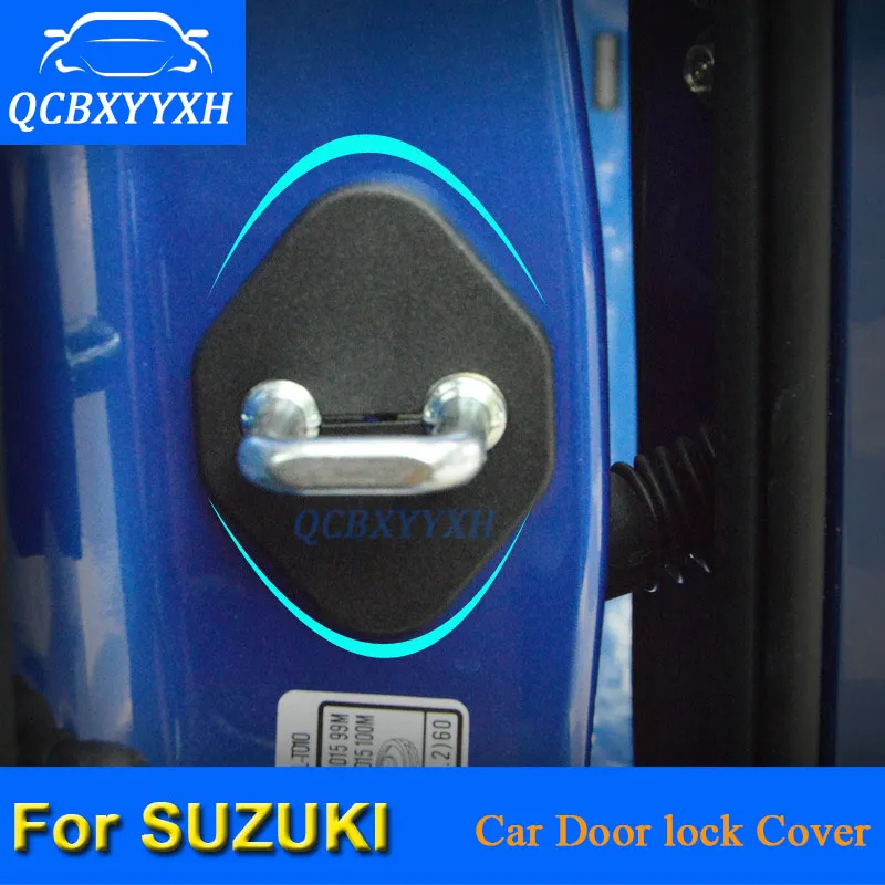 ABS Car Door Lock Protective Covers For Suzuki S-Cross SX4 Alto Swift Vitara 2015-2018 Grand Vitara 2007-2016