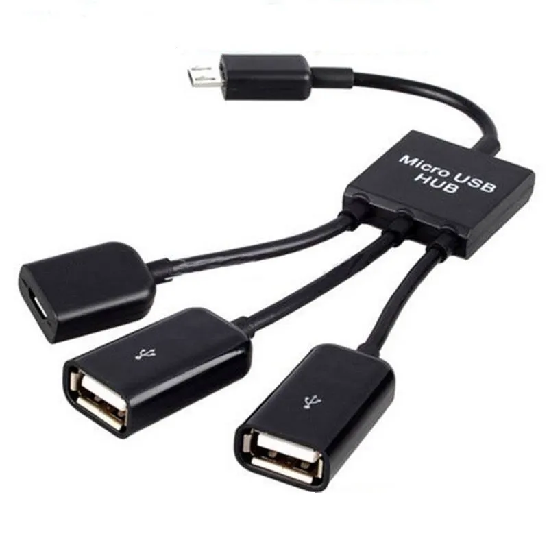 * 3 en 1 micro usb OTG Hub câble connecteur séparateur 3 ports Micro USB chargeur de charge pour Samsung Google Nexus