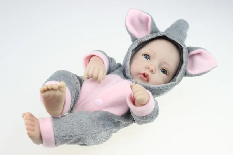 Handmade 10 Inch Mini Reborn Baby Doll Full Silicone Baby Toy Collection Doll Reborn Popular Princess Girl So Clever
