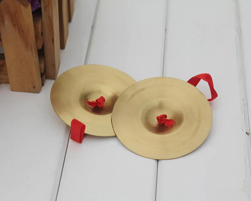 2016 piccolo rame mano cembali gong banda ritmo strumento a percussione giocattolo musicale bambini bambini
