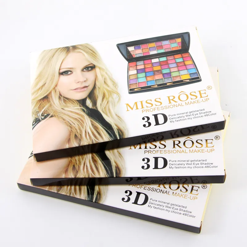 Wholesale-Miss Rose 48 Colors Easy To Apply On The Makeup Powder Wet Convex Group 2 Color Eye Shadow Single Box 12 Into The Box 7001-092MT