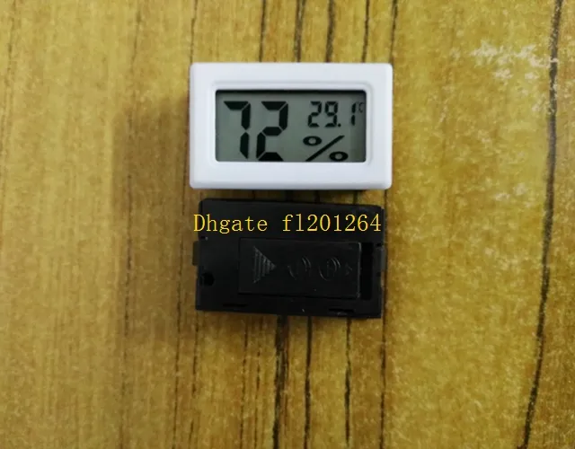 100 pçs / lote Frete Grátis Wholessale Digital LCD Termômetro Higrômetro Medidor de Umidade Temperatura tester Frigorífico Congelador Monitor