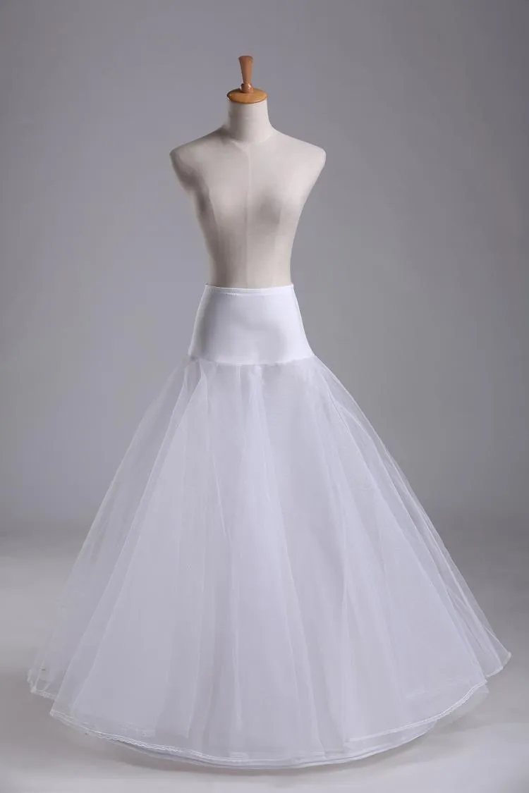 Uma amostra real de alta qualidade barato em estoque Plus Size vestido de baile duas camadas de tule Petticoat Skirt 1 Hoop Petticoats Acessórios Casamento Para