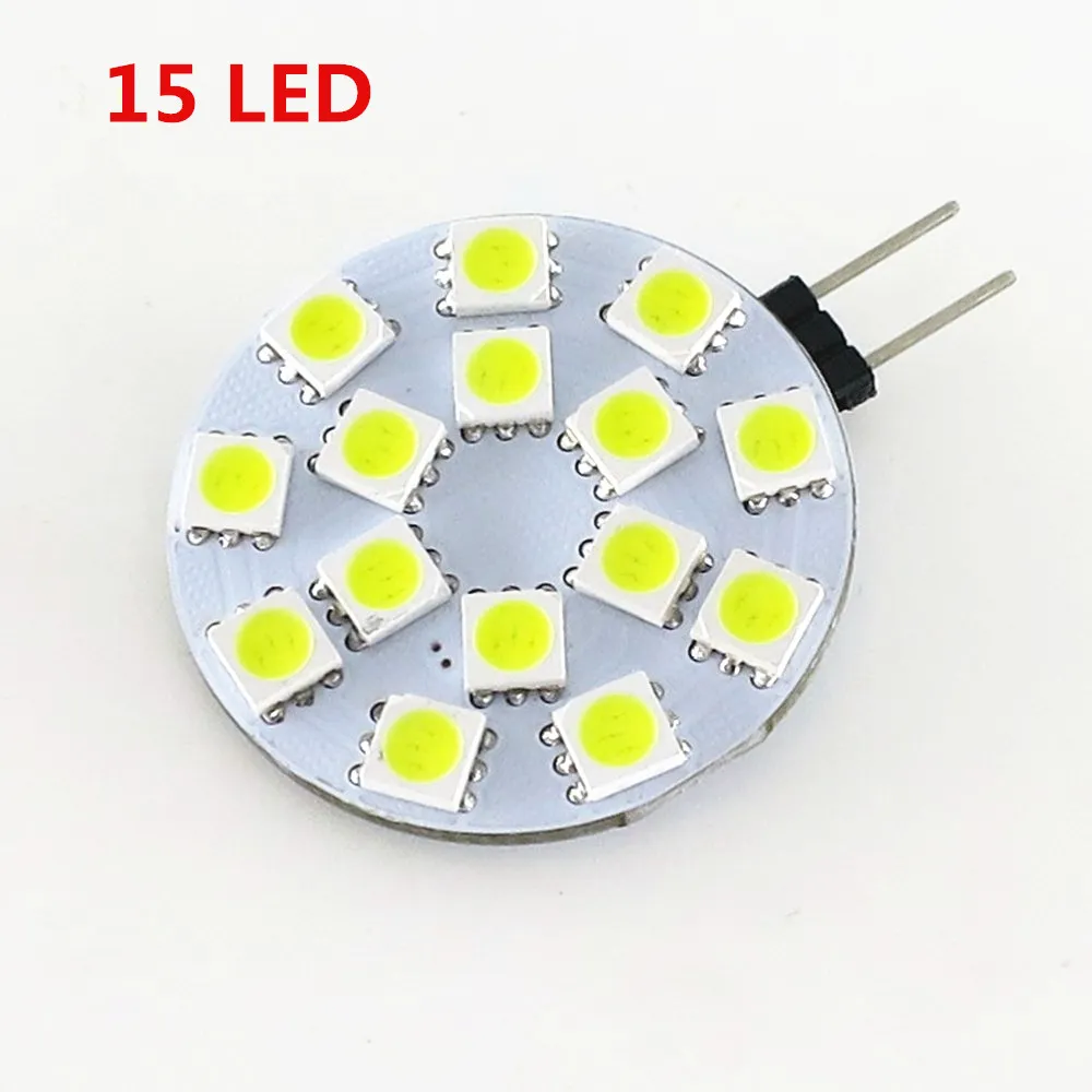 DC12V LED Bulbs 1W 6W G4 Bi Pin Base 2024 Upgraded 5050 SMD T3 Disc Light Warm White for RV Campers Trailer Marine Boat Yacht Lighting