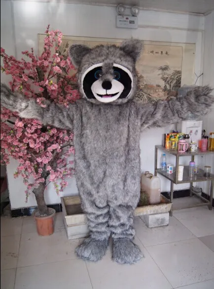 Alta qualidade Real Pictures Deluxe Cinza urso traje da mascote Adulto Tamanho frete grátis
