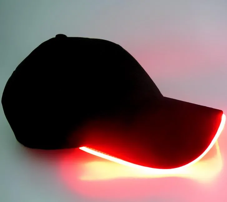 Мужчины Женщины LED спортивные бейсболки Performer ночной клуб Хип-хоп вечеринка праздничная Бейсболка ночной бег светодиодный свет светящиеся шляпки sunvisor подарок