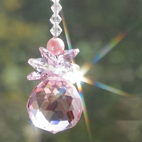 Feng Shui Suspension Boule de Cristal Sphère Prisme Arc-en-ciel Suncatcher  Pendentif