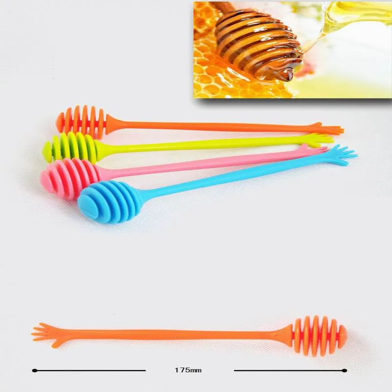 ferramentas da cozinha mel Colher de Palm Forma mel plástico vara agitação Rod Comprimento 17,5 centímetros