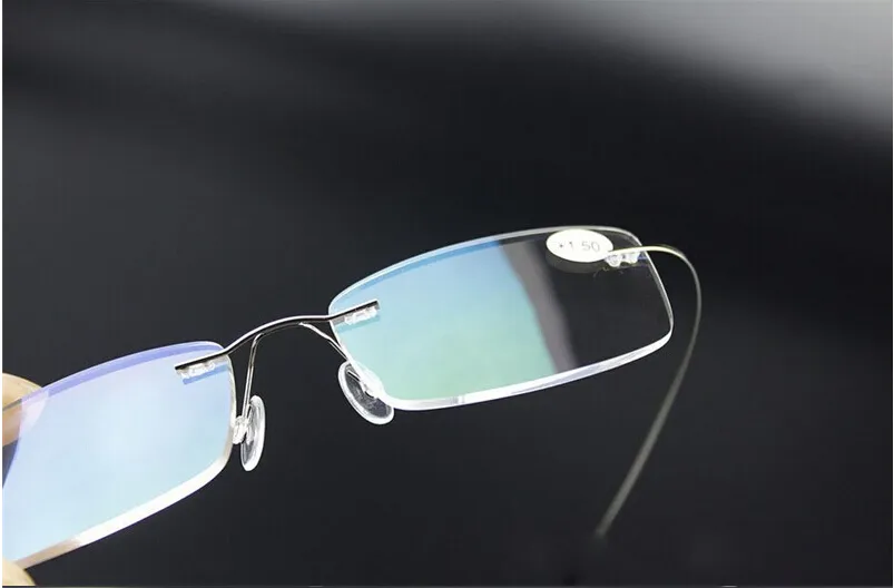 Rimless Ultra light Flexible Memory Titanium Reading Glasses Diopter +1.00,+1.50,+2.00,+2.50,+3.00,+3.50