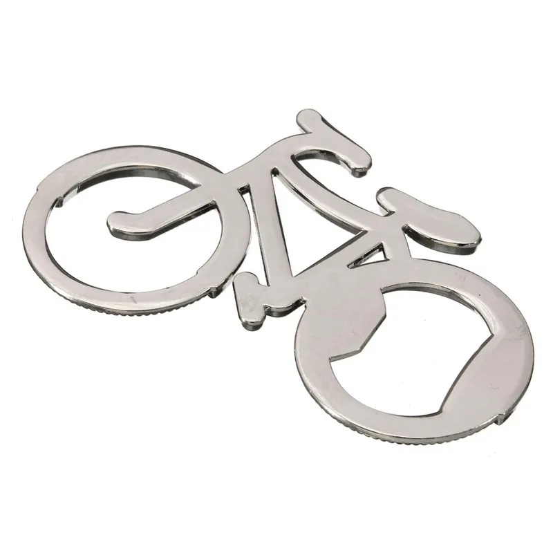 Metallo argento bicicletta bici apribottiglie birra in lega di zinco bomboniere regalo di nozze strumento bar