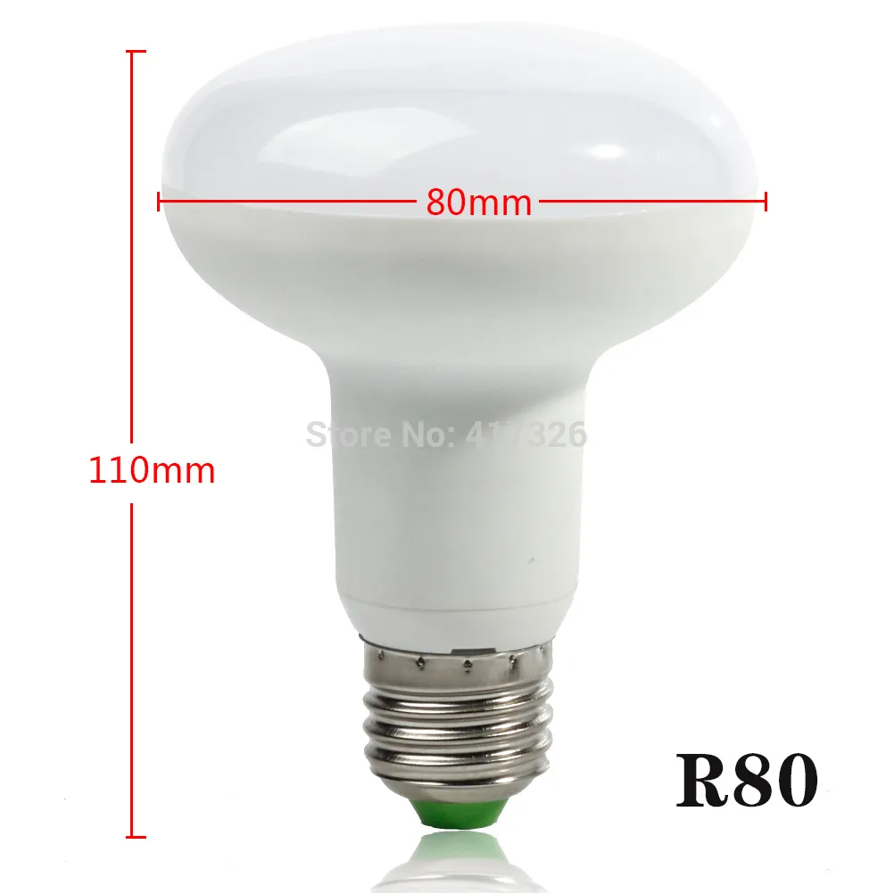 DHL LED R63 7W R80 10W R90 14W E27 faretto a led lampadina SMD2835 lampada ombrello led 180 Angolo AC 85-265V