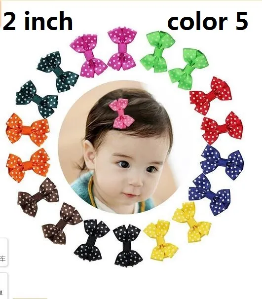 15% off! / 2 inch Grosgrain Ribbon mini Boutique Hair Bows Ribbon-Wrapped hair Clips For Baby Girls Toddlers Kids Barrettes 5 style