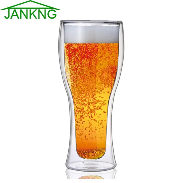 JANKNG 1 Pcs Clear Unbreakable Silicone Clear Cup Red Wine Double Wall Glass Beer Cup Whiskey Cups Glassware Bar Travel Bottle free ship