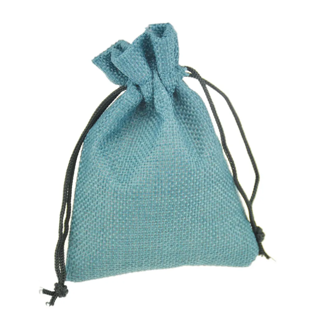 9x12 cm Küçük Takı çanta Jüt Çuval Çanta ile Çuval Çuval Favor Hediye paketi çantalar Düğünler Partileri ve Receptions için