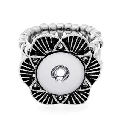 EW Noosa cristal bouton pression anneau vente chaude de haute qualité mode bricolage métal anneau réglable fit gingembre 12 MM bouton pression anneaux bijoux