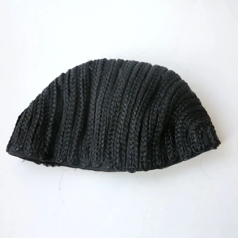 Flätad Cap Crochet Wig Caps Hairnets för att göra peruker färdiga flätat mönster på cap tree storlek