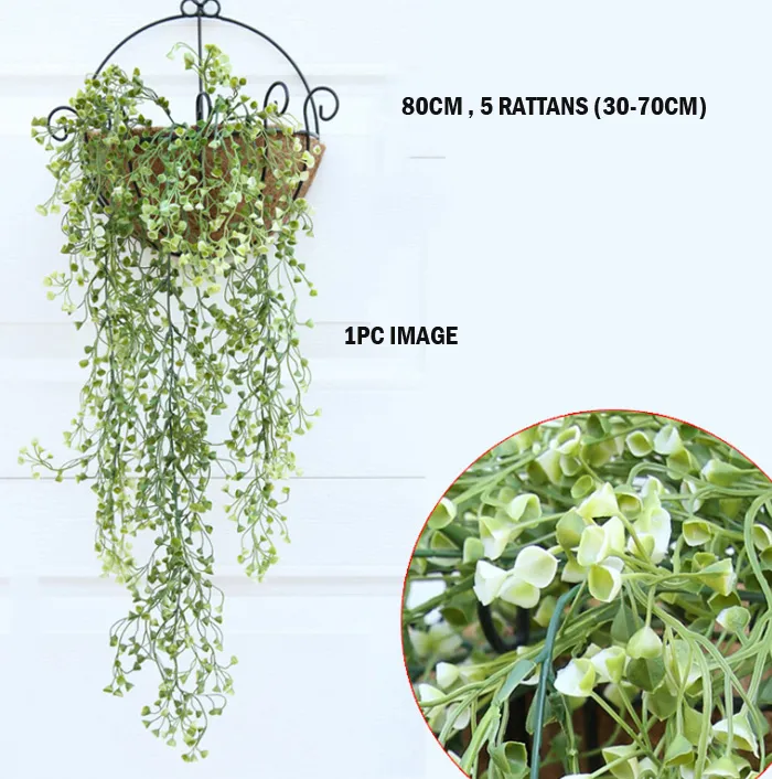Simulation Artificial Green Grass Plant Bracketplant Cane Vine Hanging Method for Small Rural Household Living Room Wall Decorations