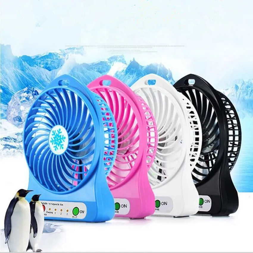 Portable Mini USB Ventilateur De Refroidissement Rechargeable DC 5V USB Gadgets Pour Ordinateur Portable De Bureau Ordinateur Portable Table De Poche Ventilateur 18650 Batterie 1200mAh Mini Ventilateur Pratique